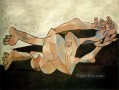 Femme Couchee sur fond Cachou 1938 Cubismo